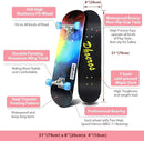 Easy_Way Complete Skateboards- Standard Skateboards for Beginners Kids Boys Girls Teenager- 31''x 8''Canadian Maple Cruiser Pro Skate Board, Skateboards by TinyTreasures Baby Boutique