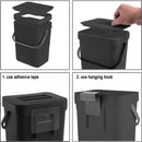 LALASTAR Countertop Compost Bin with Lid, Hanging Small Trash Can with Lid Under Sink for Kitchen, Food Waste Bin for Countertop, Mountable Garbage Can for Bathroom, RV, 5L/1.3 Gal, Black by GreenHaven Gardens