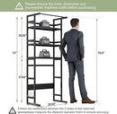 Dryer Storage Shel andf Over The Washer - Adjustable 4-Tier Heavy Duty Laundry Room Organizer, All Carbon Steel Standing Shelf with Hanging Rod, Anti-Tip Design, Super Stable 29.93" L x 11" D x 73" H by CozyNest Decor