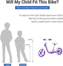 Balance Bike for Toddlers Ages 1.5–5 – No-Pedal Training Bike with Adjustable Seat & Handlebar, Lightweight Frame, Easy Assembly for Boys & Girls by TinyTreasures Baby Boutique