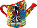 Talavera Watering Can Planter Large Flower Pot Large Mexican Pottery Folk Art Hand Painted Home Decor Garden Ceramic Handmade Multicolor 15" (Red Multi) by CozyNest Decor