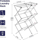 BLACK+DECKER Laundry Organization Expandable/Collapsible Clothes Drying Rack. Essential for Camping/Trailers or Anywhere You Air Dry Laundry. Oversized for Multiple Garments, (Grey) by CozyNest Decor