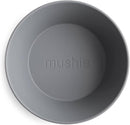 mushie Round Dinnerware Bowls for Kids | Made in Denmark, Set of 2 (Smoke) by TinyTreasures Baby Boutique