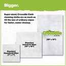 Crocodile Cloth Grill - 80 (15" x 10") Plant-based Cleaning Wipes. Safe on Skin & Multiple Surfaces. Infused with Aloe & Vitamin E. Large, Pre-Moistened & Absorbent. by GreenHaven Gardens