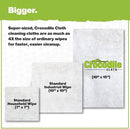 Crocodile Cloth PowerSCRUB Cleaning Wipes – 10 (15" x 10") Dual-Surface Cloths, Heavy-Duty, Moist, Absorbent, & Disposable - Safe on Skin & Multiple Surfaces by CozyNest Decor