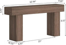 63 Inch Long Console Table for Entryway, Farmhouse Wood Rectangular Sofa Table Behind Couch Table, Narrow Entryway Table for Living Room, Entrance, Hallway, Foyer, Easy Assembly (Brown) by CozyNest Decor