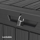 35 Gallon Outdoor Storage Box Waterproof Lockable Resin Deck Box Large, Patio Storage Bin for Pool Accessories Cushion Furniture, Garden Tools, UV-Resistant Outside Delivery Black by CozyNest Decor