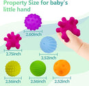Sensory Ball for Babies 6 to 12 Months, Baby Balls for Toddlers 1-3 Massage Stress Relief, Textured Multi Sensory Balls Gift Sets, Montessori Sensory Toys 6 Spikey Squeeze Ball for Infant Kids by TinyTreasures Baby Boutique