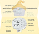 Star Alarm Clock with Night Light for Kids with Sleep Training and Sound Machine, Rechargeable Silicone Lamp OK to Wake Clock，Cute Animal Tabletop Lamp, Perfect Sleep Companion for Boys Girls, Yellow by TinyTreasures Baby Boutique