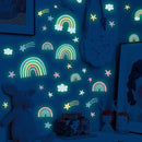 Quanhaigou Rainbow Clouds Stars Glow in The Dark Wall Stickers DIY Home Decor for Kid Boys Girl Bedroom Bathroom Decorations by CozyNest Decor