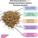 Pampered Chicken Mama Backyard Feed - Premium Scratch Treat - High Protein & Calcium All-Natural Grower Feed Supplies for Laying Chickens (2.5 Pounds) by GreenHaven Gardens