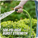 Rugged Rhino Heavy Duty Flexible Light Weight Garden Hose, 75ft x 5/8in, 4 Layer Leakproof Outdoor Gardening Tools, Watering Supplies, Powerful Water Pressure for Lawn, Flowers, Green Black by GreenHaven Gardens