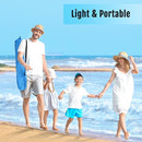 WhiteFang Deluxe Pop Up Beach Tent Sun Shade Shelter for 3-4/5-6 Person, UV Protection, Extendable Floor with 3 Ventilating Windows Plus Carrying Bag, Stakes, and Guy Lines by TinyTreasures Baby Boutique