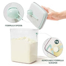 Baby Milk Powder Container - 2300ml Air Tight Formula Dispenser with Spoon and Scraper, BPA-Free, Clear, 28OZ, 1.76LB, 800g by TinyTreasures Baby Boutique