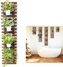 ShopLaLa Wall Planter - Hanging Wooden Wall Planter for Indoor Outdoor Plants, Vertical Garden, Plant Wall Mount Planter, Air Plant Succulent Holder for Flower Pot Display Hanger Frame 47.2" (120cm) by GreenHaven Gardens
