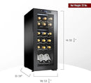 Wine Enthusiast 18-Bottle Dual Zone MAX Compressor Wine Cooler – Freestanding Beverage Refrigerator, Mini Fridge with Digital Touchscreen, Split Storage, Energy-Efficient Cooling, and LED Display by CozyNest Decor