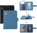 Melsbrinna Unisex-Adults RFID Blocking Travel Passport Cover/Case, Cute Passport Wallet with 10 Compartments, Black Blue by TinyTreasures Baby Boutique