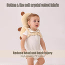 Feidoog Baby Head Protector Cushion Backpack with 3 Knee Pads for Walking & Crawling,Khaki Astronauts by TinyTreasures Baby Boutique