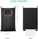 KEEPJOY 2 Pack Door Hanging Laundry Hamper, XL Hanging Bag with Large Opening and 2 Hooks for Whole Family - 36.5X22.5 inch - Black (2pack) by CozyNest Decor