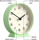 NEWGATE® M Mantel Echo Desk Clock | Modern Round Design | Neo Mint Green | Easy to Read Numbers | Contemporary Style for Desk, Table, Shelf or Bedside by CozyNest Decor