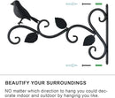 Hanging Plants Bracket 12" Bird Planter Outdoor Hooks Hangers for Flower Baskets Pot Bird Feeder Wind Chimes Lanterns Patio Garden Outdoor Indoor Metal Black, 2 Pack by GreenHaven Gardens