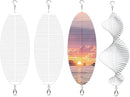 4Pack 11inch Sublimation Wind Spinner Blanks 3D Aluminum Metal Wind Sculpture Kinetic Spinners for Yard and Garden Indoor Art Ornaments Hanging Decoration (Helix) by GreenHaven Gardens