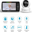 iFamily Baby Monitor - Large 5" Screen with 30Hrs Battery Life - Remote Pan-Tilt-Zoom;No WiFi, Two-Way Audio, Night Vision, Temperature, Lullabies, 960ft Long Range Baby Monitor with Camera and Audio by TinyTreasures Baby Boutique