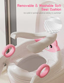 Potty Training Seat, Toddler Toilet Seat With Steps, 2 In 1 Toddler Potty Training Toilet With Splash Guard, Anti-Slip Step Stool Soft Mat, Adjust High Potty Seats For Toddlers Kids Boys Girls by TinyTreasures Baby Boutique