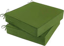 Outdoor Chair Cushions Set of 2 for Patio Furniture 22x22x4 Inch Waterproof Patio Chair Cushion 3 Year Color Fastness Square Elastic Foam Garden Couch Pads with Ties and Handle,Green