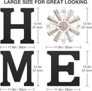 Farmhouse Home Signs with Windmill Clock Wall Decor Rustic Home Letters Wall Art for Living Room Kitchen Entryway Dining Room Bedroom (black) by CozyNest Decor