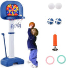 Costzon Kids Basketball Hoop, 4-in-1 Toddler Sports Activity Center with 5 Adjustable Height, Basketball Golf Toss Ring Dart Board Game Set, Indoor Outdoor Toddler Basketball Hoop, Gift for Boys Girls by TinyTreasures Baby Boutique