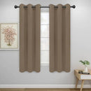 Easy-Going Blackout Curtains for Bedroom, Solid Thermal Insulated Grommet and Noise Reduction Window Drapes, Room Darkening Curtains for Living Room, 2 Panels (34x63 in, Camel) by CozyNest Decor