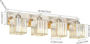 Modern Vanity Light 4-Lights Brushed Nickel Vanity Light Crystal Bathroom Wall Light Bathroom Light Fixtures by CozyNest Decor