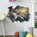 Quanhaigou 3D Galaxy Outer Space Wall Decals Stickers Wall Murals Wallpaper Decor for Home Floor Living Room (Universe Planet) by CozyNest Decor