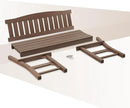 Psilvam 3-Person Outdoor Memorial Bench, All-Weather Poly Lumber Garden Bench, Rot-Resistant Outdoor Patio Bench for Park,Porch,and Church(Brown) by CozyNest Decor