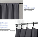 Simplebrand Ava Grey Blackout Curtains for Bedroom 90 Inches Long 2 Panels Set, Solid Privacy Energy Saving Living Room Window Treatment Curtains Blackout Drapes, W50 x L90 Inch, Grey by TinyTreasures Baby Boutique