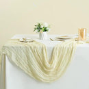 Sioloc 10 Pack Beige Cheesecloth Table Runner Fall Autumn Decor for Home 10ft Table Cloth for Tea Wedding Birthday Party Baby Bridal Shower Halloween Thanksgiving by CozyNest Decor