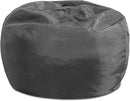 Posh Creations Structured Comfy Seat for Playrooms and Bedrooms, Large Bean Bag Chair, 100in Round Classic Bean Bag, Charcoal Gray by TinyTreasures Baby Boutique