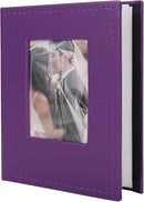 RECUTMS Photo Picture Album 4x6 100 Photos Small PU Leather Cover Wedding photo albums Family gifts Holds 100 Vertical Photos(Purple) by TinyTreasures Baby Boutique