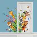 Jungle Animal Wall Decals, Cartoon Animal Sticker Safari Elephant Lion Monkey Wall Decals for Baby Room Playroom Bedroom Classroom Kindergarten Decor by TinyTreasures Baby Boutique