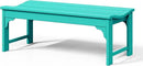 WestinTrends Malibu Outdoor Bench, All Weather Resistant Poly Lumber Backless Patio Garden Bench, Adirondack Curved Bench Seat for Comfort, Turquoise by GreenHaven Gardens