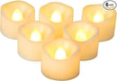 CANDLE CHOICE Battery Operated Flameless Tea Lights Small Bright Flickering LED Electric Fake Votive Tealight Candles Halloween Pumpkin Lights Wedding Christmas Decorations Table Centerpieces 6 PCS by GreenHaven Gardens