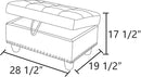 Ottoman Rectangular Storage Ottoman Bench, Flannel Footrest Stool Footstool with Lid for Living Room, Bedroom, Entryway, Gray, 29.1"x18.9"x17.3" by CozyNest Decor