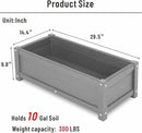 HDPE Raised Planter Box Outdoor,Rot-Resistant and Non-Cracking,Raised Beds for Gardening 29.5 * 14.4 * 9.8 in for Yard,Lawn,Outdoor Planter Boxes Rectangle with Drainage Holes Gray by GreenHaven Gardens