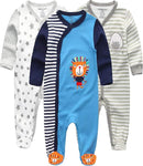Kiddiezoom Baby and Toddler Boys'Snug Fit Footed One-Piece Romper Jumpsuit Cotton Cotton Footed Outfit by TinyTreasures Baby Boutique