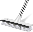 SetSail Floor Scrub Brush with 51-Inch Long Adjustable Handle 2 in 1 Scrape Brush Stiff Bristle Floor Scrubber for Cleaning Shower Bathroom Garage Kitchen Wall Deck Tub Tile by GreenHaven Gardens