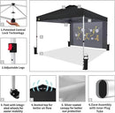 CROWN SHADES 10x10 Pop Up Canopy Tent with Game Netting - Beach Tent with One Push Setup - Outdoor Sun Shade for Events, Parties, Camping with STO-N-Go Cover Bag, Silver Coated Top, Black by GreenHaven Gardens