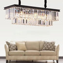 L39.4 W10.2 Rectangle Modern Crystal Chandeliers Lighting Pendant Ceiling Lights Fixture Lamp for Dining Living Room by CozyNest Decor