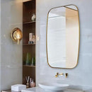 ANDY STAR 24x40” Gold Bathroom Mirror, Oblong Brass Mirror with Stainless Steel Metal Frame, Brushed Gold Oval Vanity Mirror for Over Sink, Modern Anti Rust Wall Mounted by CozyNest Decor