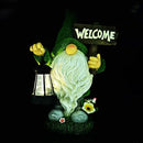 ASAWASA Gnomes Decorations for Yard with Solar LED Light, 10.8" Large Outdoor Funny Garden Lawn Gnome Decor with Welcome Sign by GreenHaven Gardens